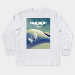 Mammoth ski, California travel poster Kids Long Sleeve T-Shirt